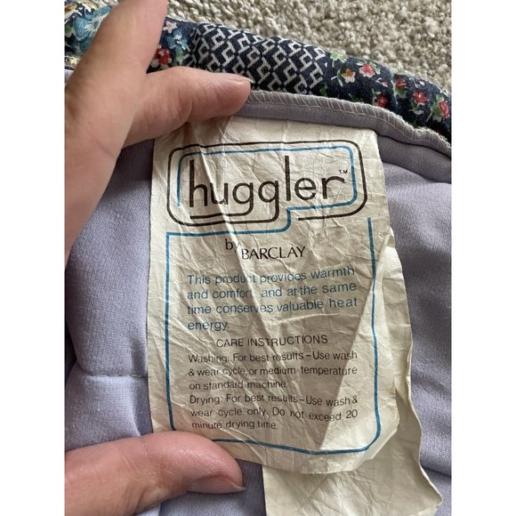 70s Vtg Patchwork Quilt Style Hugger by Barclay Wearable Sleeping Bag Snuggie - Picture 8 of 11